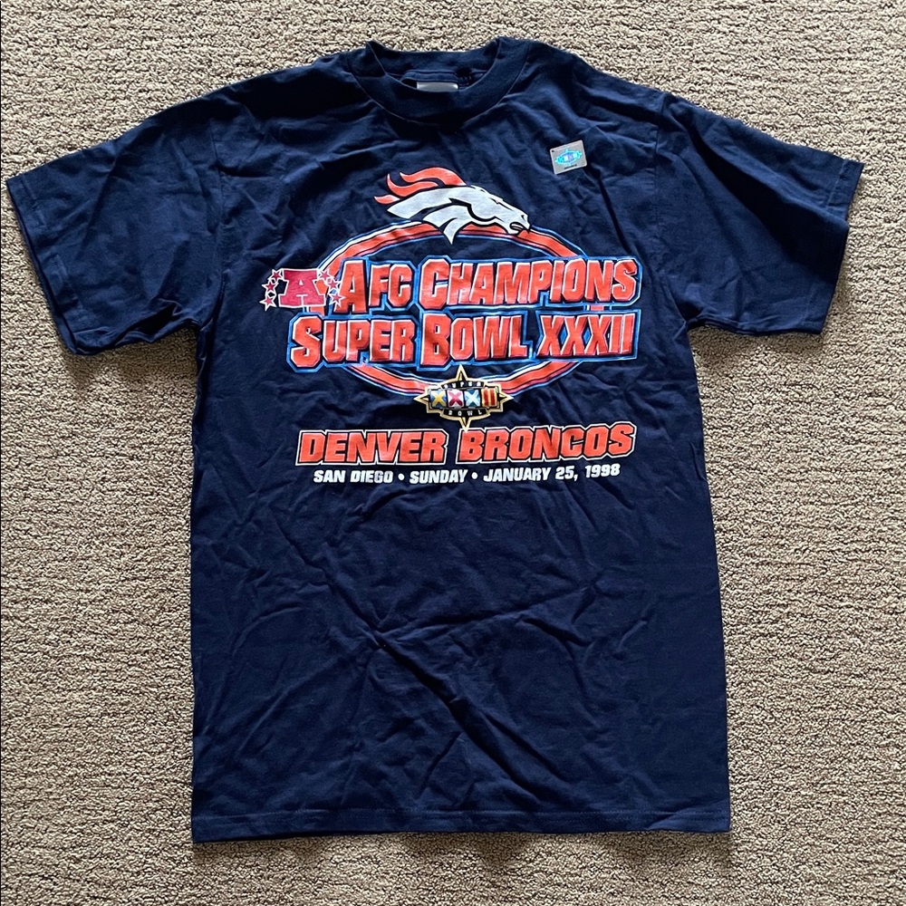 LOGO 7 Denver Broncos Navy T-Shirt